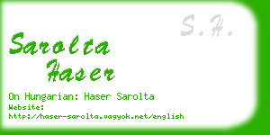 sarolta haser business card